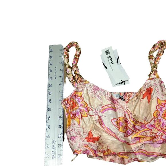 ZARA Crop‎ Top S Floral Wrap Y2K Indie Sleaze Fairycore Cottagecore Boho - Picture 3 of 8